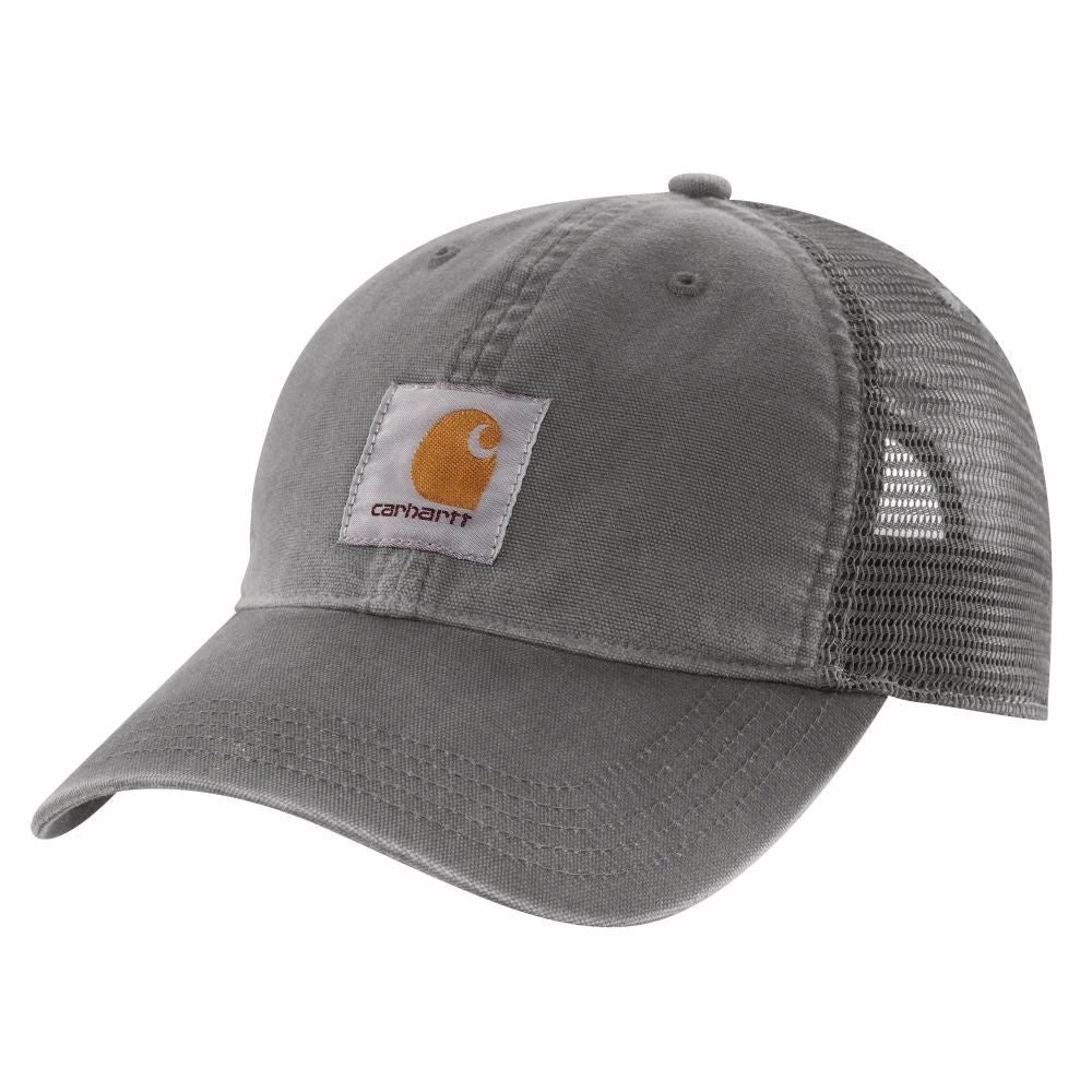 'Carhartt' Men's Adjustable Canvas Mesh-Back Cap - Gravel 'Carhartt' Men's Adjustable Canvas Mesh-Back Cap - Gravel -Carhartt