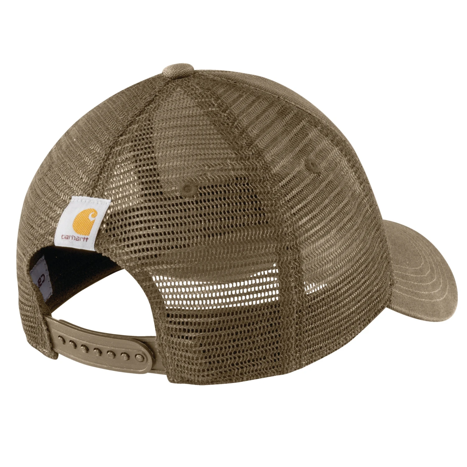 'Carhartt' Men's Canvas Mesh-Back Logo Graphic Cap - Light Brown 'Carhartt' Men's Canvas Mesh-Back Logo Graphic Cap - Light Brown -Carhartt