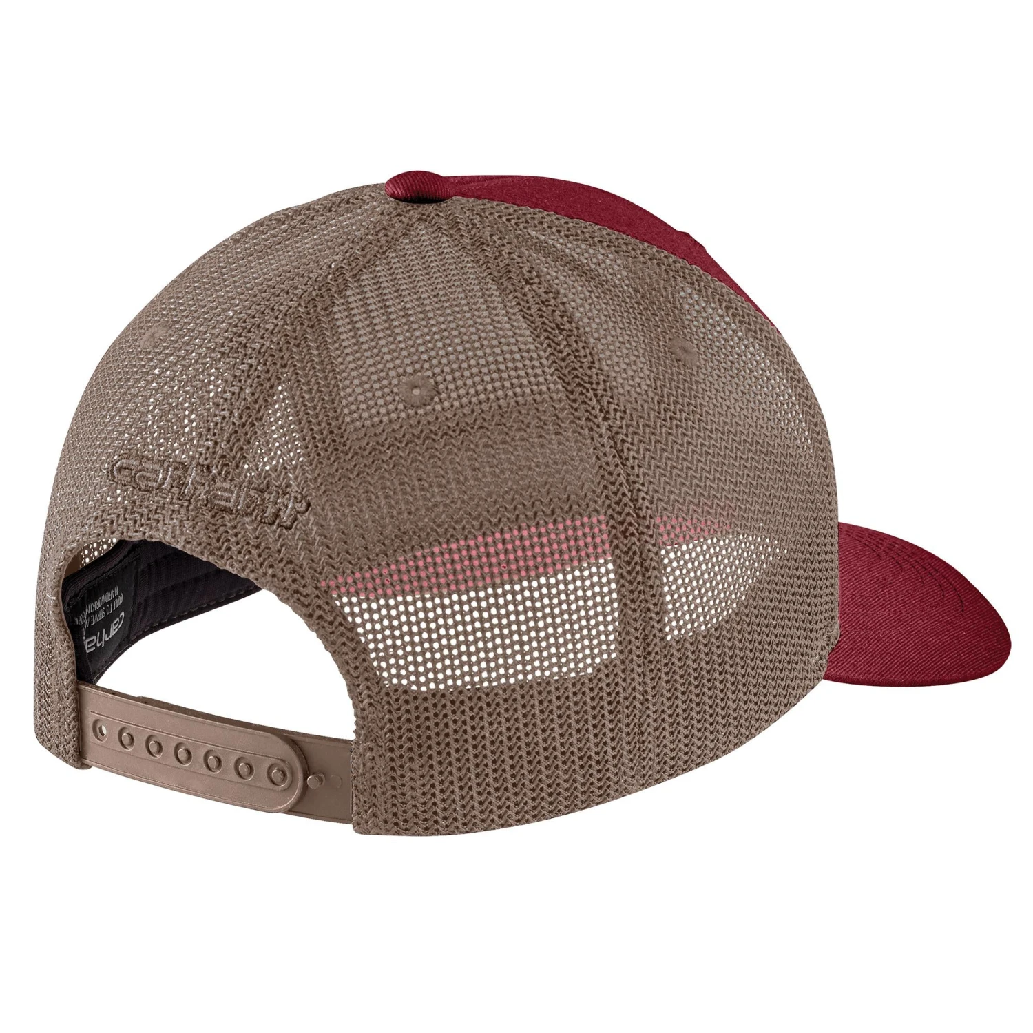 Carhartt Men's Rugged Flex Twill Mesh-Back Logo Patch Cap - Carhartt Burgundy Carhartt Men's Rugged Flex Twill Mesh-Back Logo Patch Cap - Carhartt Burgundy -Carhartt