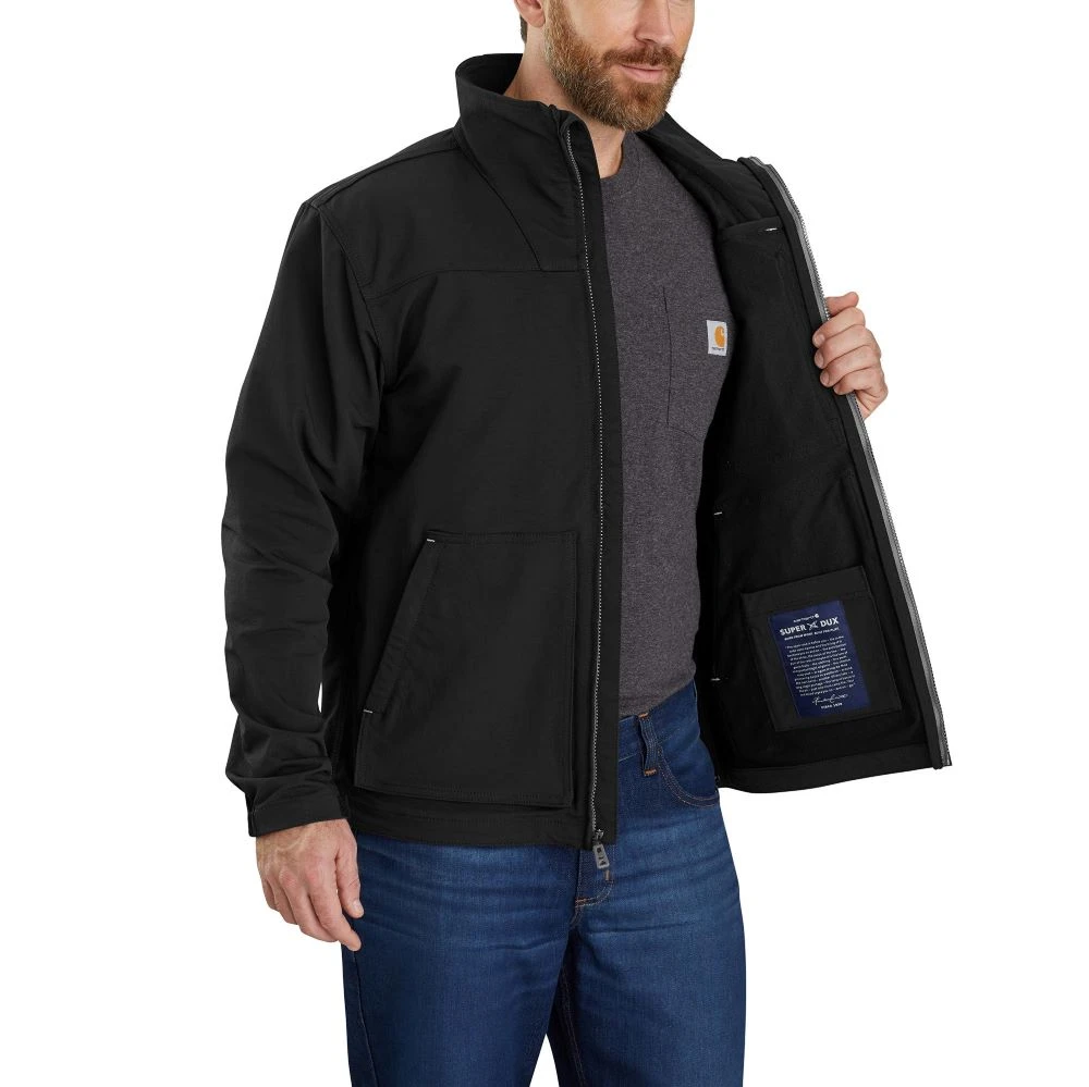 'Carhartt' Men's Super Dux™ Relaxed Fit Lightweight Mock Neck Jacket-Level 1 Warm Rating - Black 'Carhartt' Men's Super Dux™ Relaxed Fit Lightweight Mock Neck Jacket-Level 1 Warm Rating - Black -Carhartt