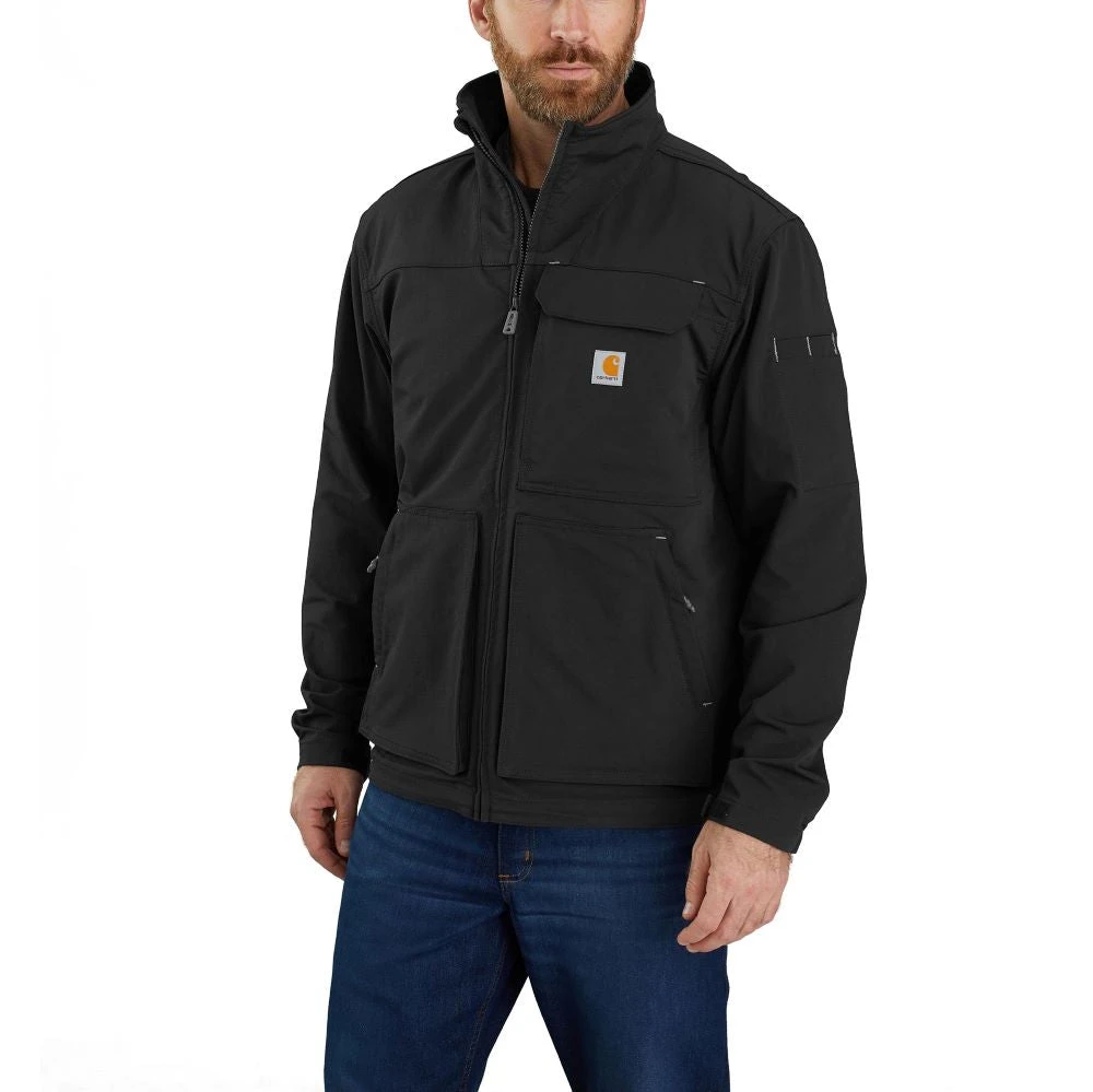 'Carhartt' Men's Super Dux™ Relaxed Fit Lightweight Mock Neck Jacket-Level 1 Warm Rating - Black 'Carhartt' Men's Super Dux™ Relaxed Fit Lightweight Mock Neck Jacket-Level 1 Warm Rating - Black -Carhartt