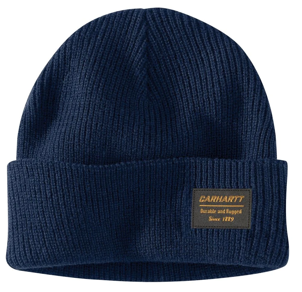 'Carhartt' Men's Knit Rugged Patch Beanie - Lakeshore 'Carhartt' Men's Knit Rugged Patch Beanie - Lakeshore -Carhartt