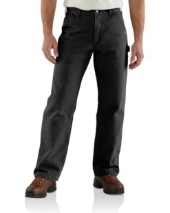 Carhartt Men's Loose Fit Washed Duck Flannel-Lined Utility Work Pant