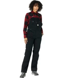 Carhartt Quilt-Lined Washed Duck Bib Overalls