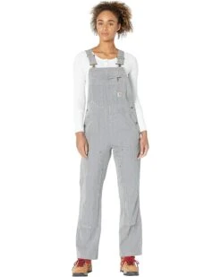 Carhartt Relaxed Fit Denim Striped Bib Overall