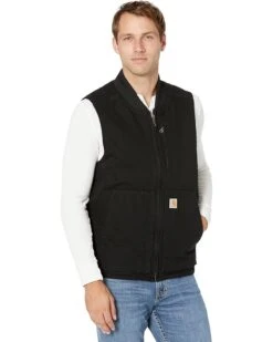 Carhartt Loose Fit Washed Duck Insulated Rib Collar Vest