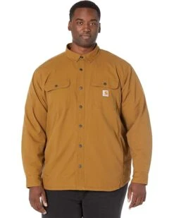 Carhartt Rugged Flex® Relaxed Fit Canvas Fleece-Lined Shirt Jac