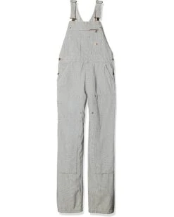 Carhartt Womens Brewster Double Front Railroad Striped Bib Overalls